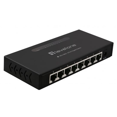 SWITCH 8P GIGABIT LEVELONE GEU-0822 IN METALLO (SUPPORTS 8K MAC ADDRESS) FINO:30/09