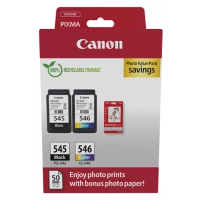 MULTIPACK CANON PG-545 + CL-546 8287B008 X PIXMA MG2555S/TS3450/TS3451/TR4650/TR4651