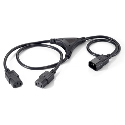 CAVO ALIMENTAZIONE VERSIONE Y - 2.6MT EQUIP 112210 SPINA DA C14 (M)(SF-81)A 2XC13 (F) (SF-82)- EAN: 4015867166338