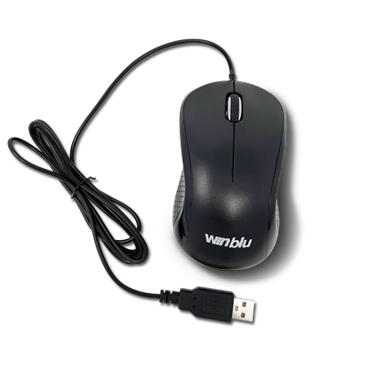 MOUSE WINBLU OTTICO MOD. WB-391 NERO USB 3 TASTI RISOLUZIONE 1000DPI
