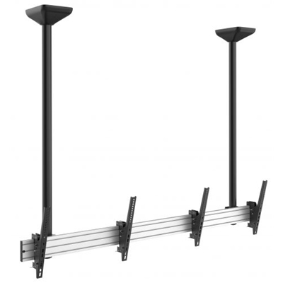 SUPPORTO X LCD/TV A SOFFITTO X SCHERMO DOPPIO 45''/55'' EQUIP 650373 SUPP.FINO A 50KG (X MON.)- VESA: 600X400 -EAN:4015867222997