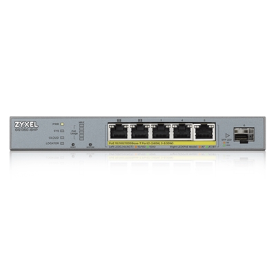 43.9341-1.jpg SWITCH 5P LAN GIGABIT POE ZYXEL GS1350-6HP-EU0101F NEBULAFLEX MANAGED X CCTV - 1P SFP-1Y SERV.NEBULAPRO