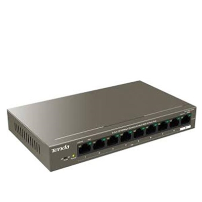 44.736-1.jpg SWITCH 9P LAN 10/100M TENDA TEF1109P-8-102W DESKTOP -8P POE- METALLO - GARANZIA 3 ANNI FINO:31/12